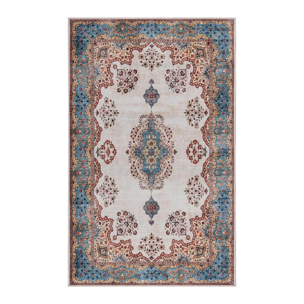 Gertmenian Indoor Boho Accent Rug - 3x5 Small, Non Slip, Super Strong, Ideal for High Traffic Areas in Bedroom, Living Room, Kitchen - Dainty