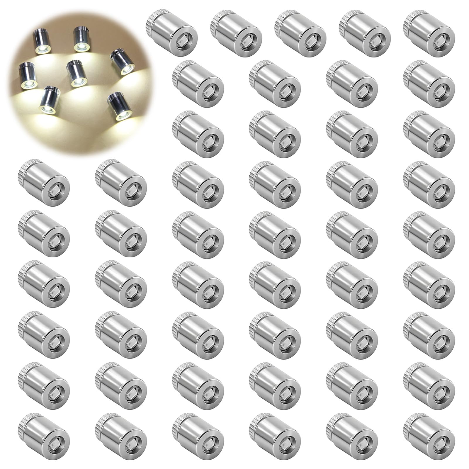 Richaa 50PCS Mini Led Lights,Small Led Lights, Mini Light for Craft, Artwork Painting, Showcase Display Small Decoration Dollhouse Accessories