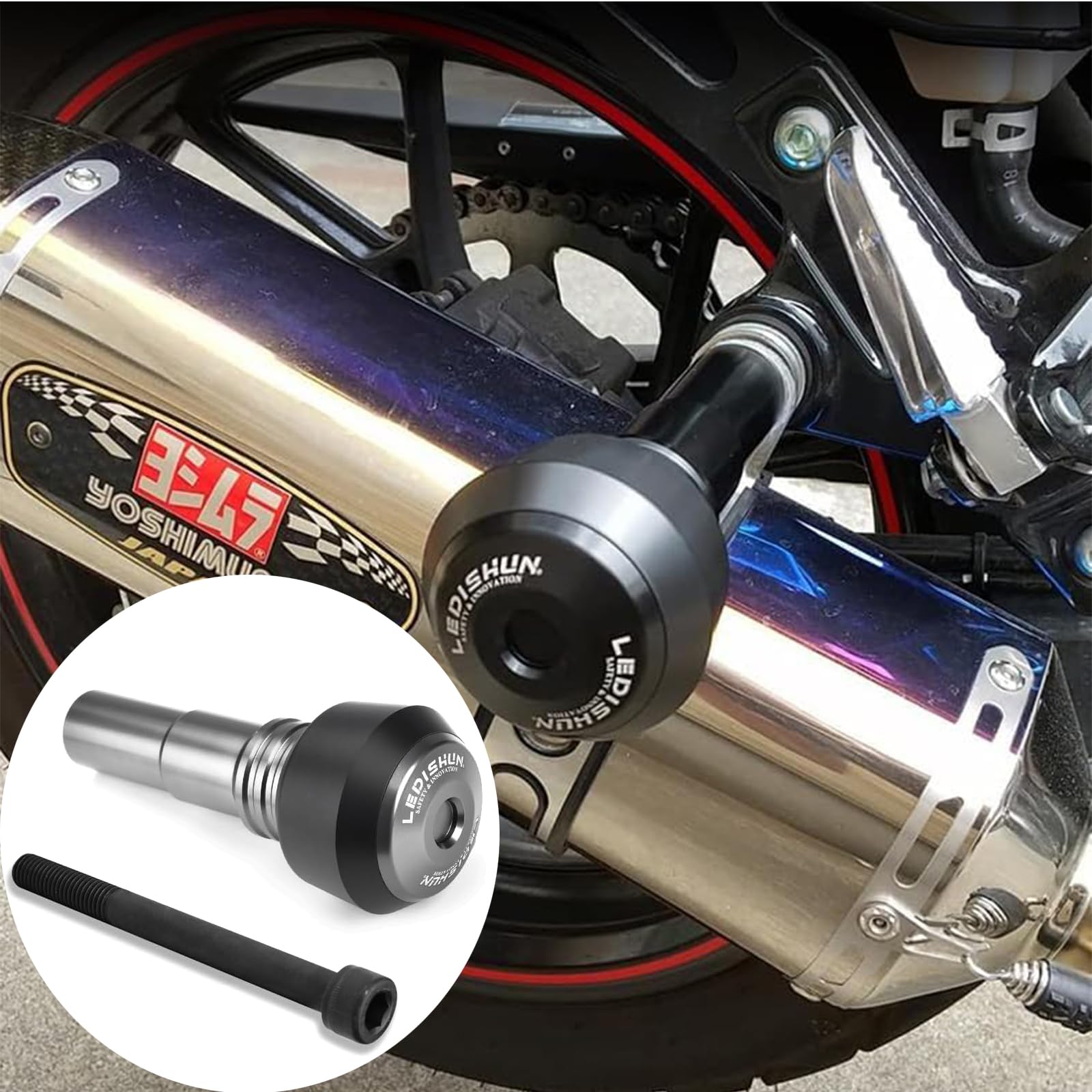 専用 Amazon | バイク用 マフラースライダー CNCアルミ 対応車種 カワサキ