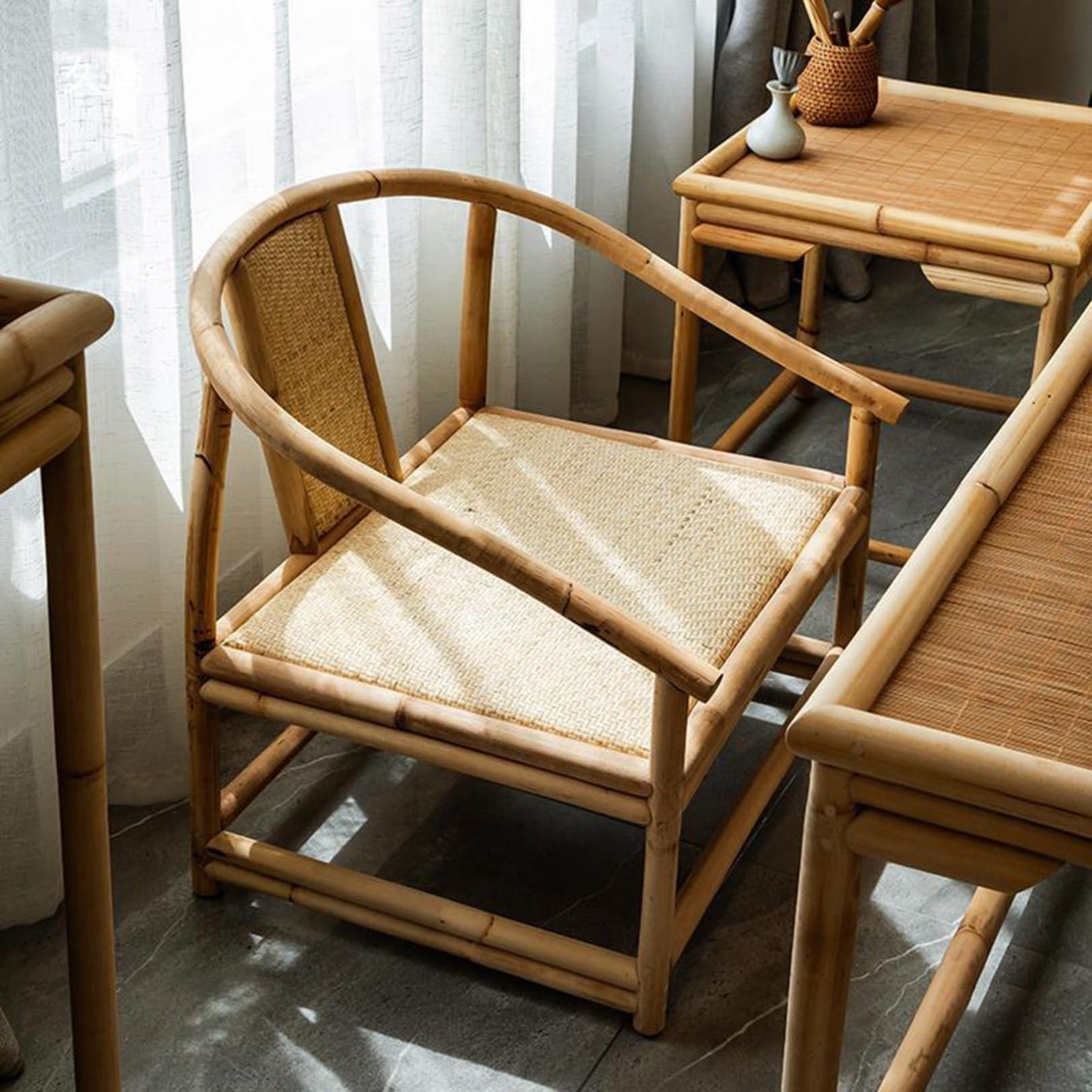 木下家具 優彩 回転式 座椅子 天然タモ材 昭和レトロ 木製 ②
