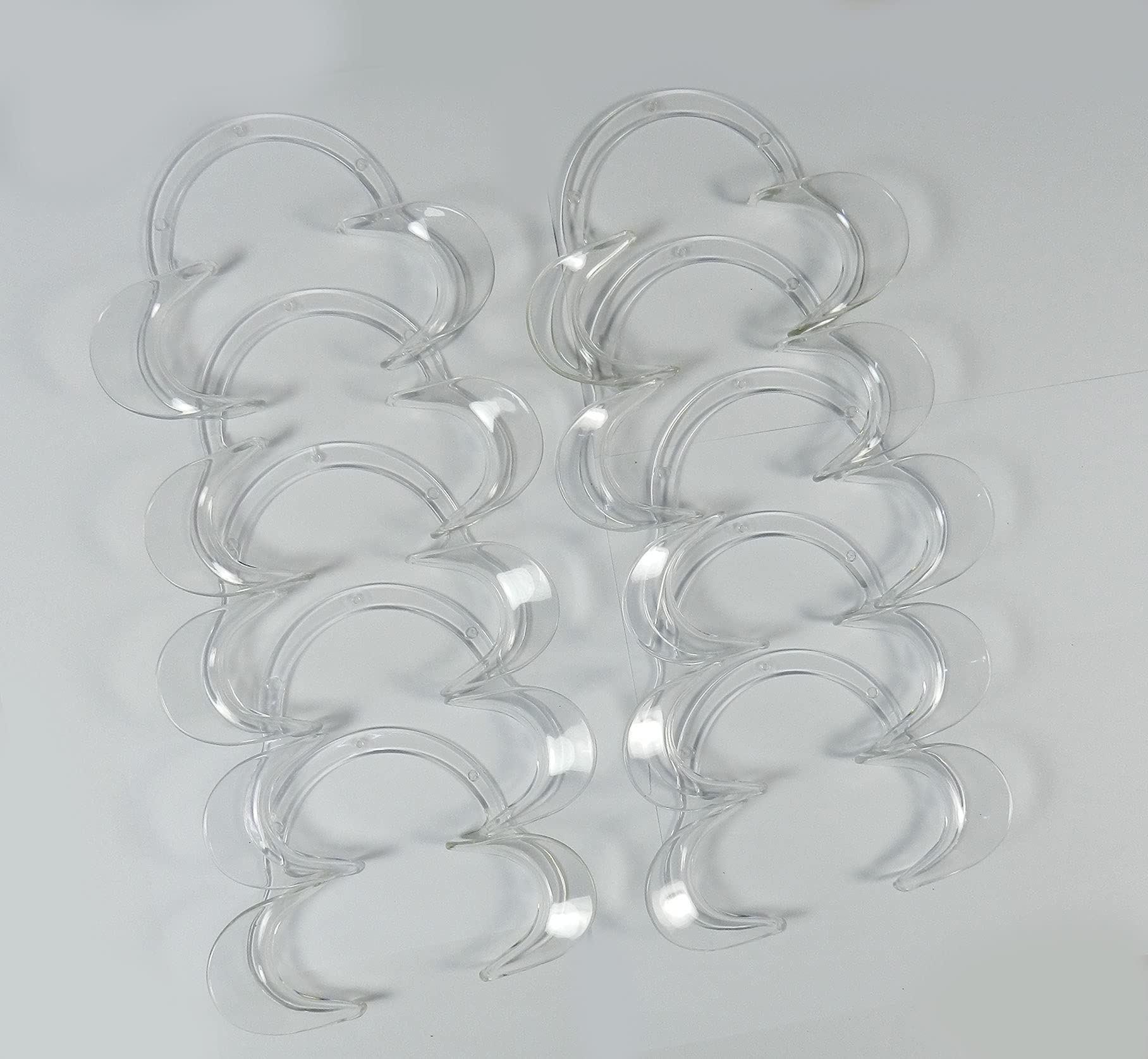 Dentosmile Flexi Premium Cheek/Lip Retractor C-Shape Mouth Opener Size Large (Clear) (10)