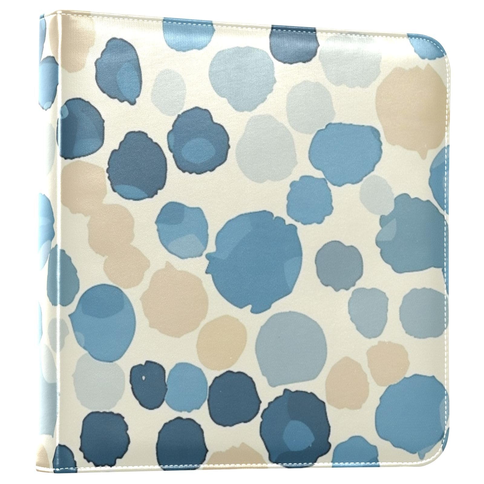 JIPONI Wave Dots Large Photo Album, DIY Leather Cover Scrapbook Albums for 4x6 5x7 6x8 Pictures, Self Adhesive Memory Book for Wedding, Baby, Family