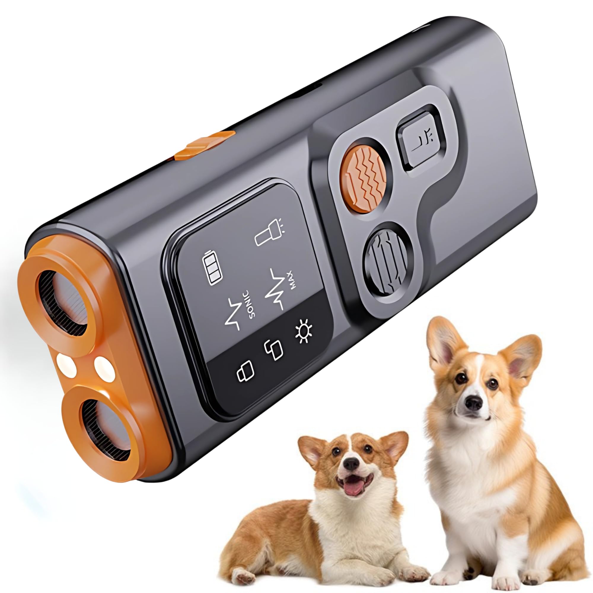 ASTHAN - Advanced Ultrasonic Dog Bark Deterrent with Dual Sonic Frequencies & LED Flashlight – Safe & Effective Handheld Training Device for Pets & Outdoor Use
