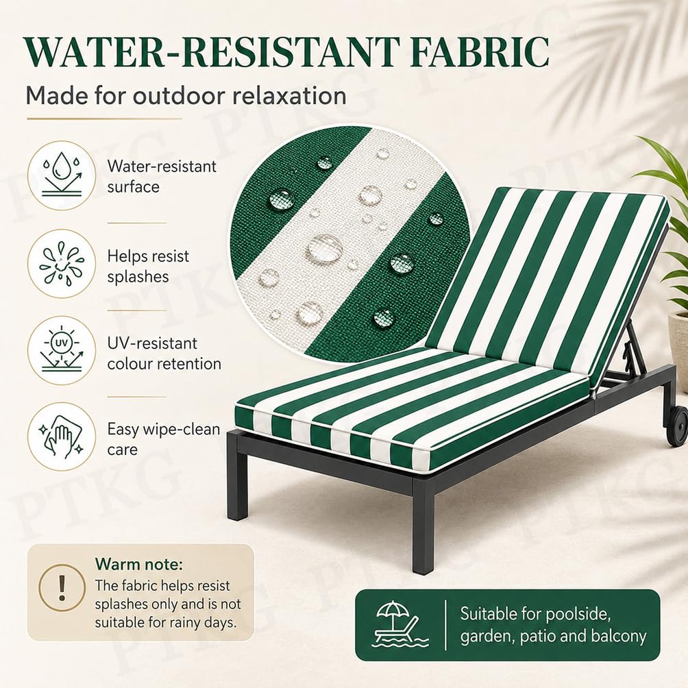 Matelas Chaise Longue Bordure PassepoiléE Matelas Transat Bain de Soleil