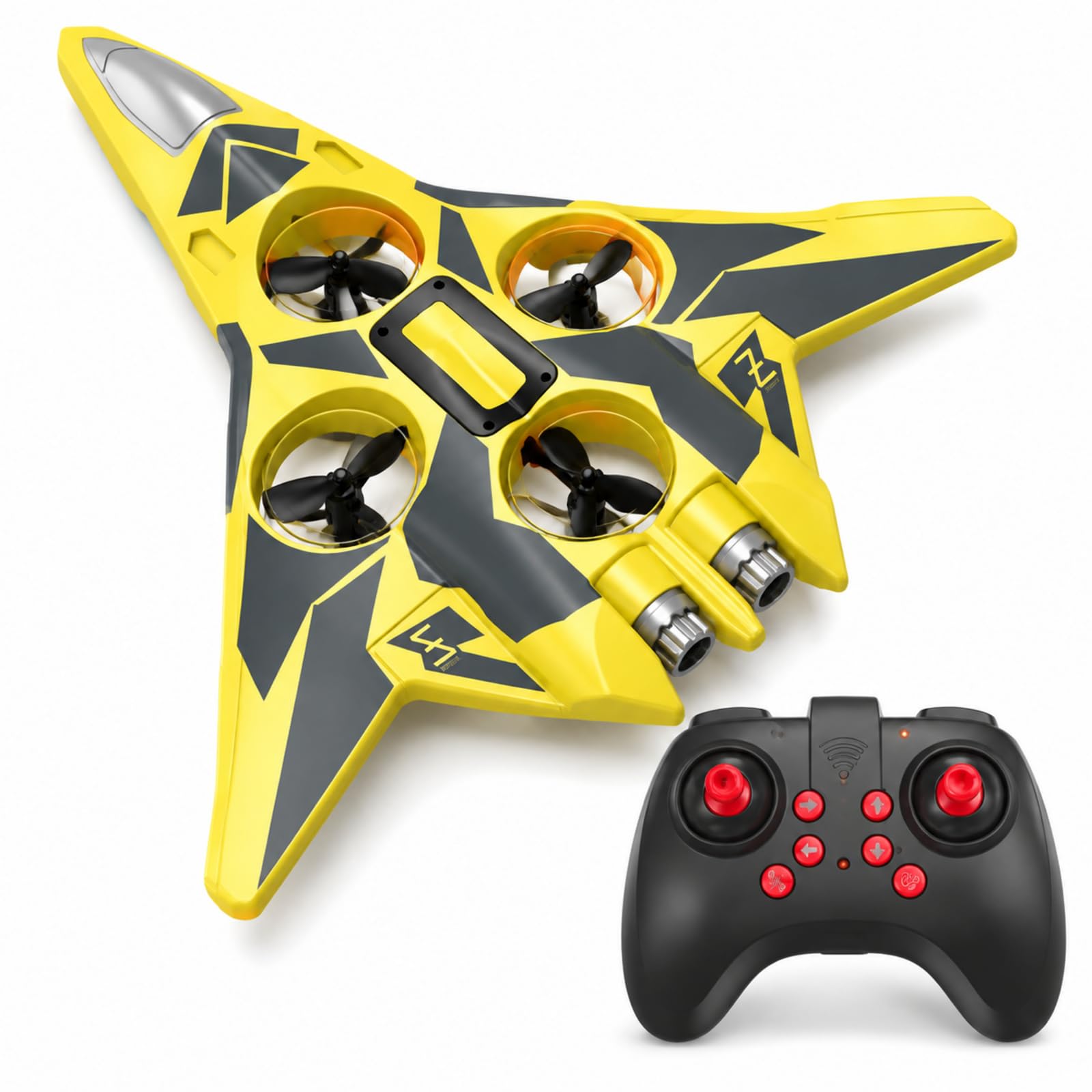 J50 RC Fighter Jet Drone for Kids 8-12, Airplane with Light, 2 Batteries