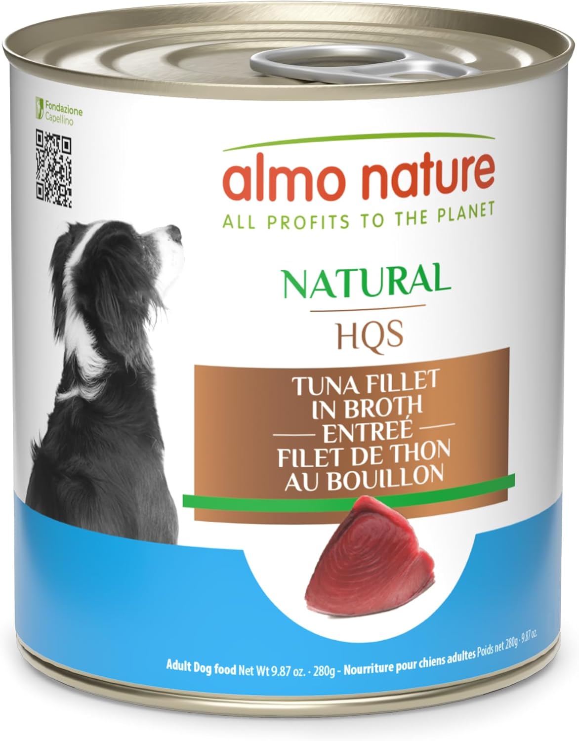almo nature HQS Natural - Wet Dog Food - Tuna Fillet Entree in Broth, 9.87 oz, Pack of 12