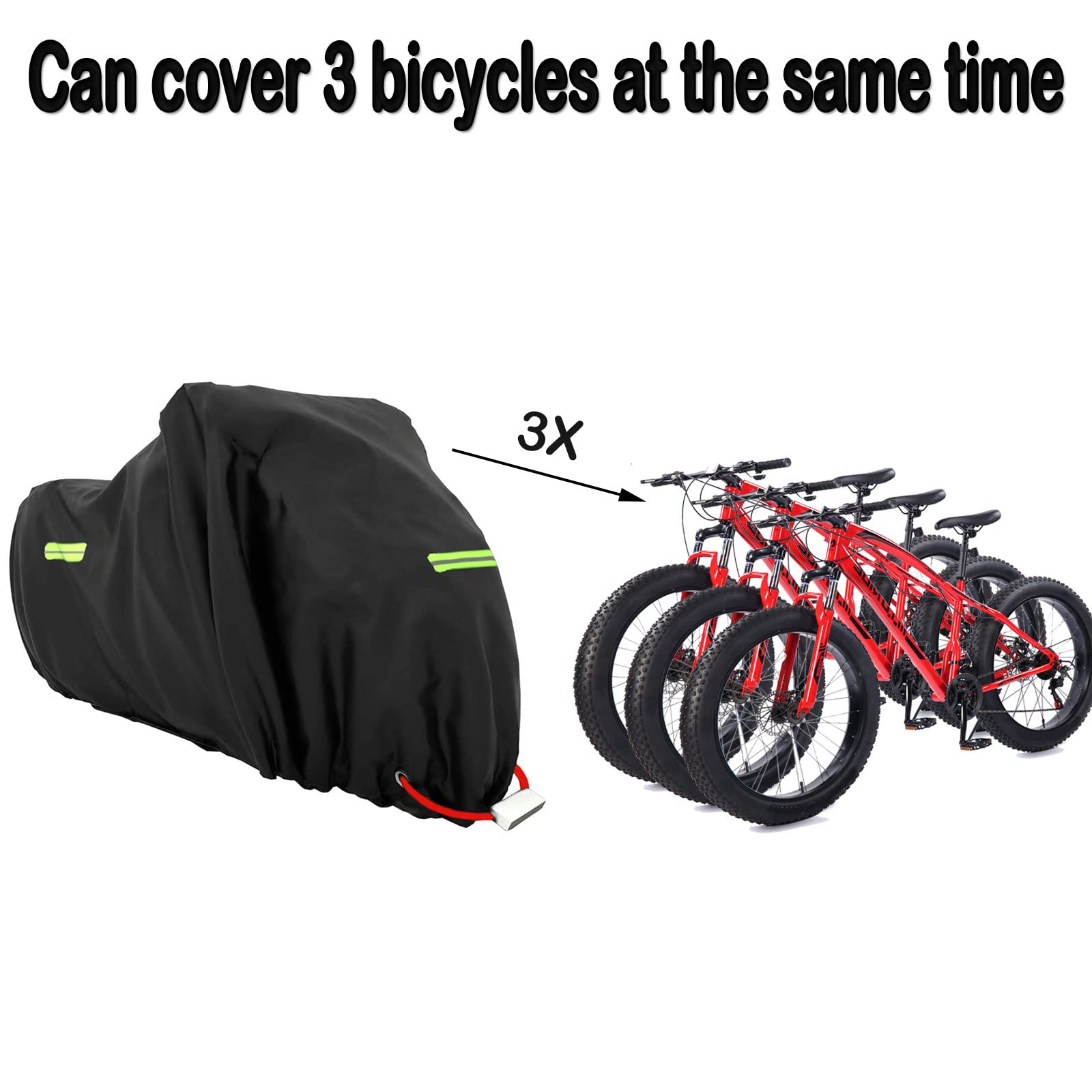 Telo protettivo per bicicletta con fori di serratura, per 1 2 3 biciclette, 210 x 112 x 112 cm, Oxford, per esterni