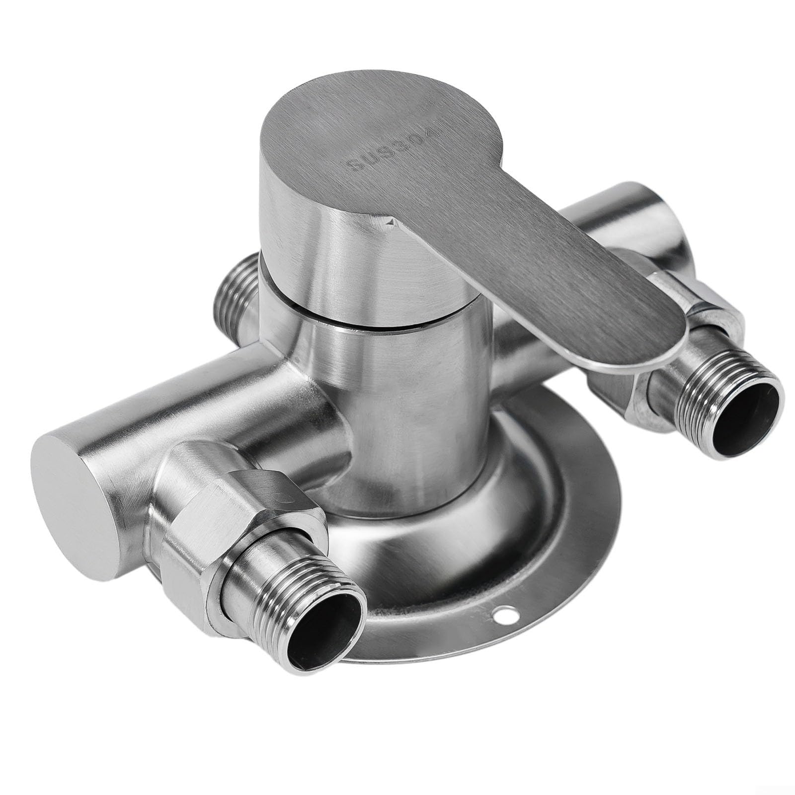 Mitigeur de douche mural en acier inoxydable robinet salle de bain eau chaude froide