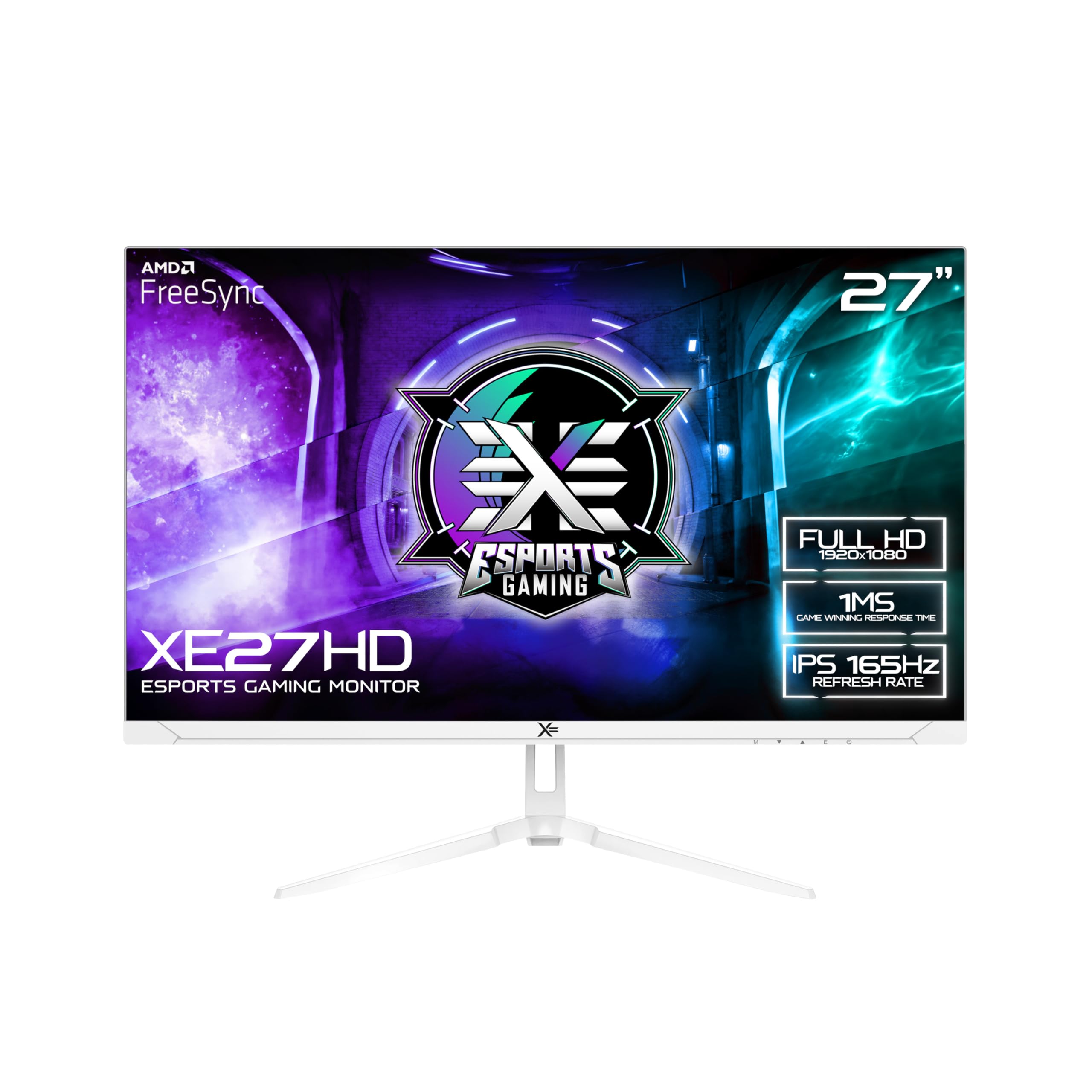 𝗫= 27 Inch Gaming Monitor • 1080p • 165Hz • 1ms • IPS • G-Sync/FreeSync • HDMI, DisplayPort • Tilt Adjust • Vesa • Built-In Speakers (XE27HD-W | White)