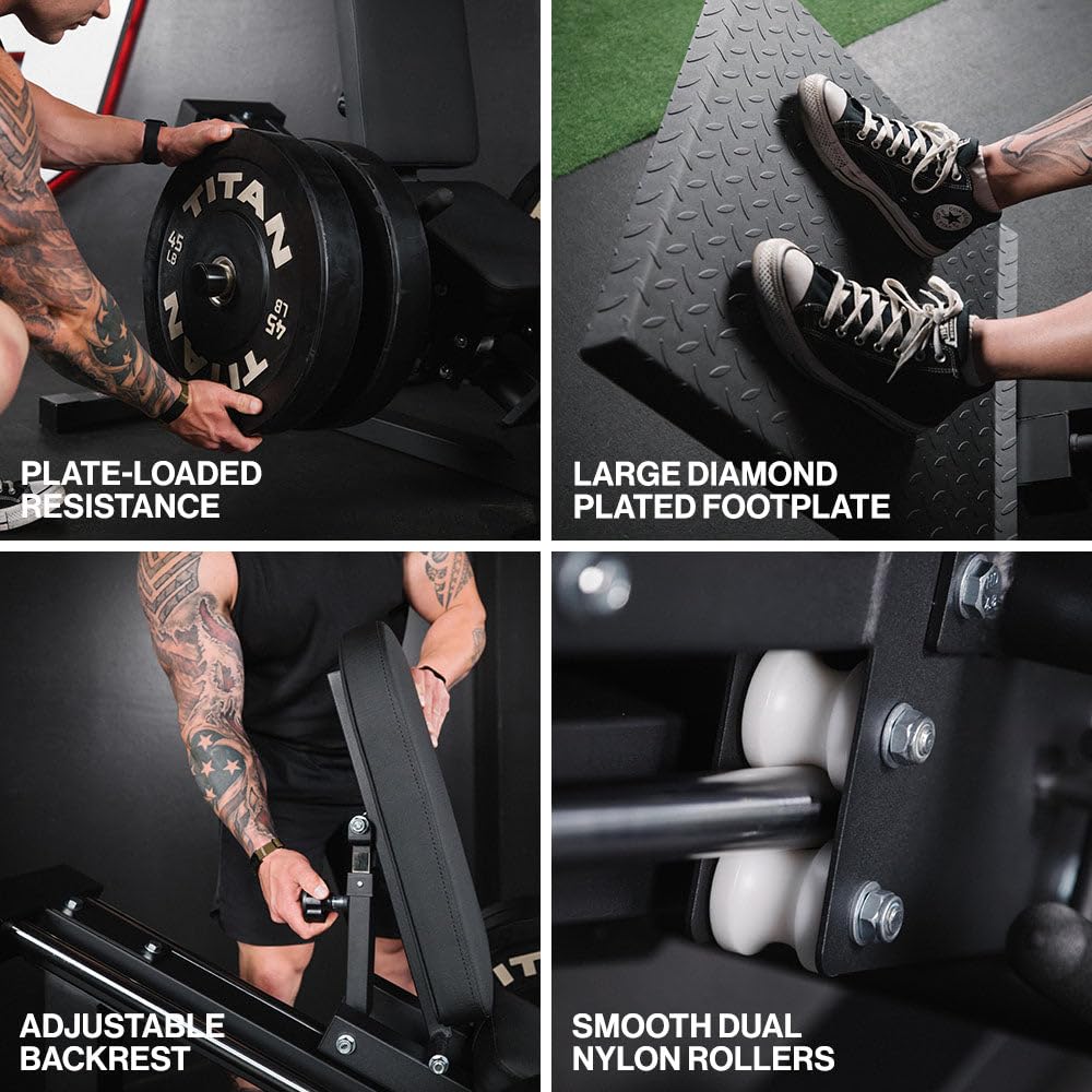 Amazon.co.jp: Titan Fitness プレート搭載リニアハックスクワット