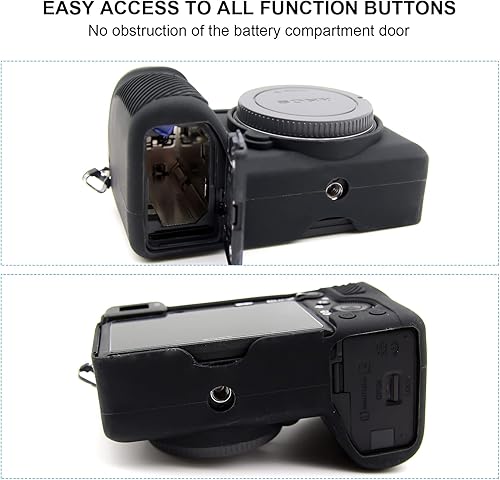 Miniatura 5 de Easy Hood Funda para cámara Sony A6600 Alpha 6600 ILCE-6600 sin espejo, antiarañazos, ajuste delgado, funda protectora de goma de silicona suave