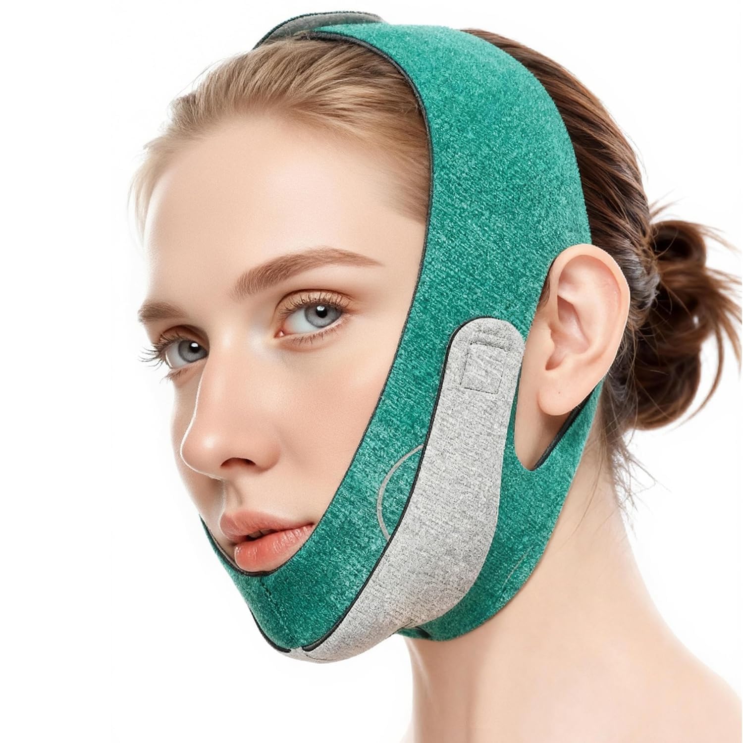 V Line Face Slimming Chin Strap for Women & Men | Adjustable Double Chin Support Belt | Jawline Shaper & Face Contouring Mask | Reusable Breathable Facial Lifting Band for Daily Wear