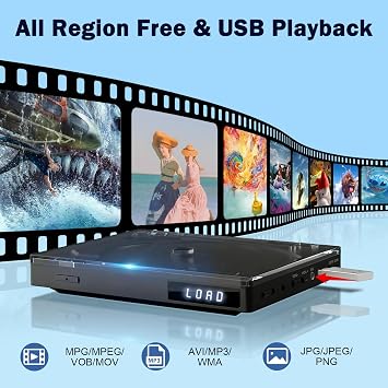 Mini DVD Player for TV, Region DVD-Players with USB, CD & MP3 Playback