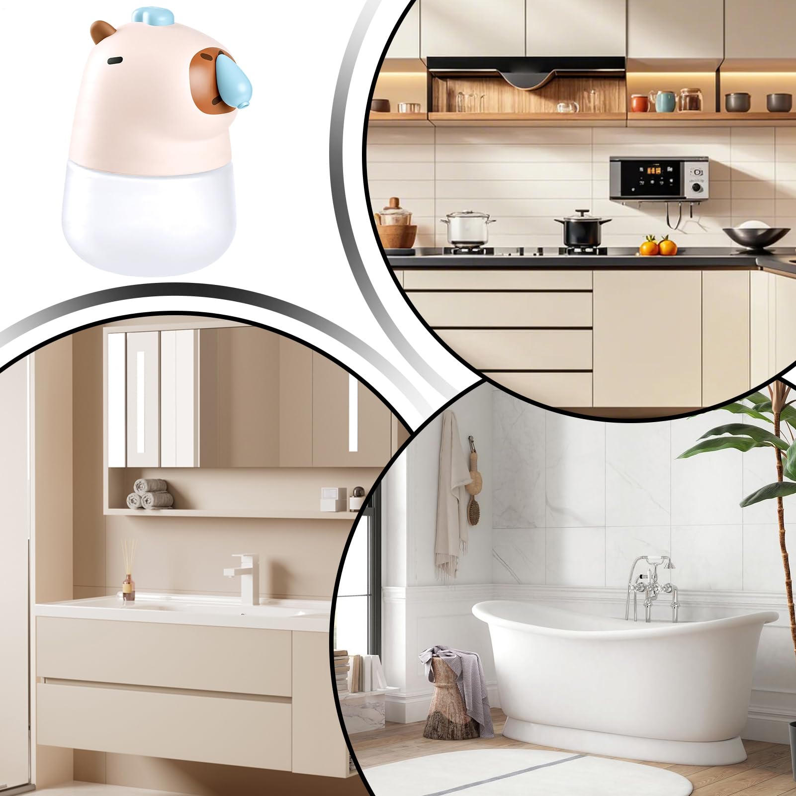 Dispensador Automático de Jabón en Espuma Con Forma De Capibara Recargable