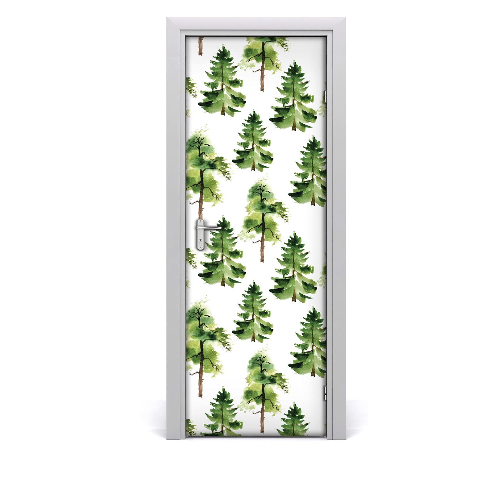 Décoration imperméable pour la porte motif forêt magique amovible 85x200cm