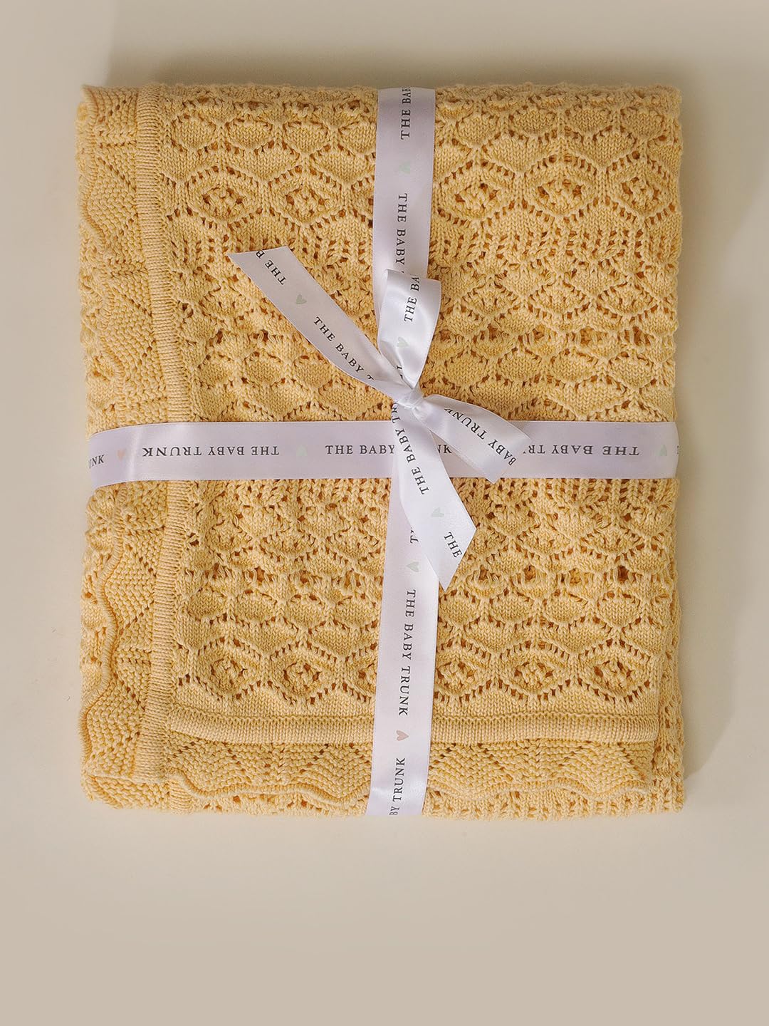 THE BABY TRUNK Organic Cotton Baby Blanket | Warm Amber | Soft, Breathable & Hypoallergenic | Gentle On Sensitive Skin | All-Season Comfort for Newborns, Infants & Kids (Yellow) 3