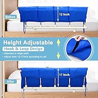 Vista 4 de Bed Rail Padding Cushion for Hospital Bed Rails Pads Covers for Elderly Adults Safety Bed Guard Side Rails Bumper Sides Half Rail Cover Seniors Azul