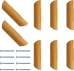 Piutouyar Puxadores de madeira com centro de furo de 64 mm / 2,5 polegadas, puxadores decorativos de móveis, puxadores de cozinha pintados suavemente para armário, armário, gaveta, guarda-roupa, 9 cm