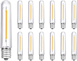 12 Pack New S14 LED Replacement Bulbs Dimmable, 0.6W T13 Replacement LED Lights Bulbs 2700K Warm White, Vintage E12 Led Candelabra Bulbs for C7/E12 Bases S14 G40 Outdoor String Lights Shatterproof