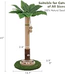 Poste de fouille des chats, 35.4 Inch Tall Cat Scratching Post pour les chats d'intérieur avec jouet de chat, trou de souris et boule en bois interactif pour les chatons, adultes, chats