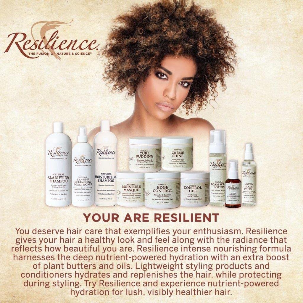 RESILIENCE Curl Pudding 16oz – Moisturizing & Hydrating Curl Cream for Definition & Enhancement of All Curl Types – Vegan & Cruelty-Free for Soft, Bouncy Curls