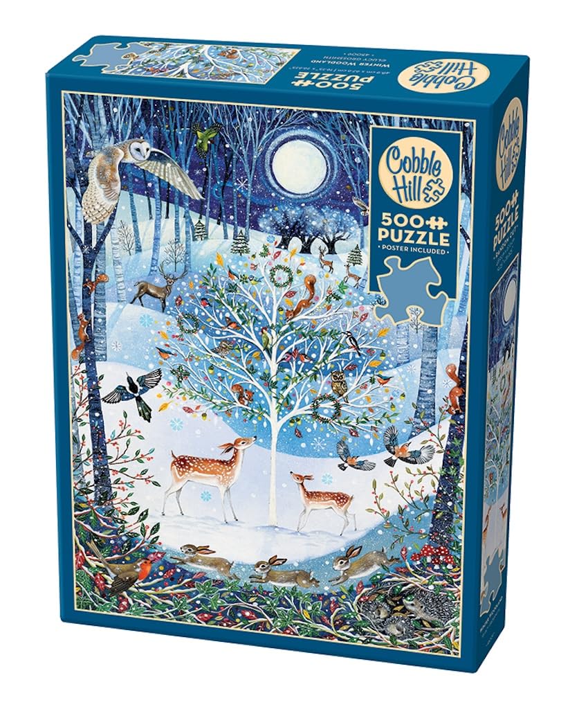 Amazon.com: Cobble Hill 500 Piece Puzzle - Winter Woodland