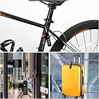 Vista 2 de Candado de cable combinado con 3 cables trenzados de acero intercambiables, bloqueo de cable de seguridad para bicicletas pequeñas, archivadores