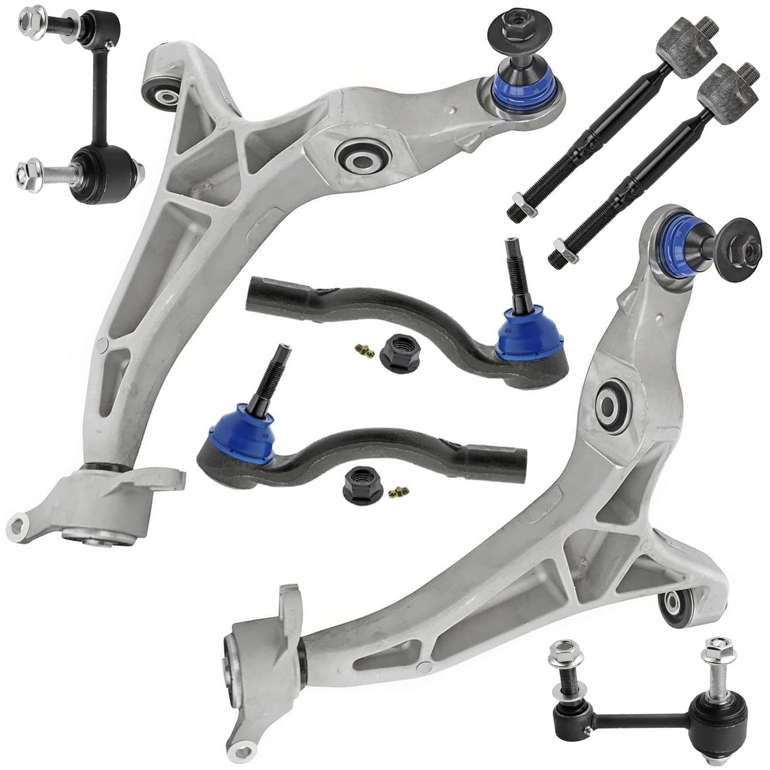 Detroit Axle - Front Lower Control Arms w/Ball Joints Sway Bar Links Outer
