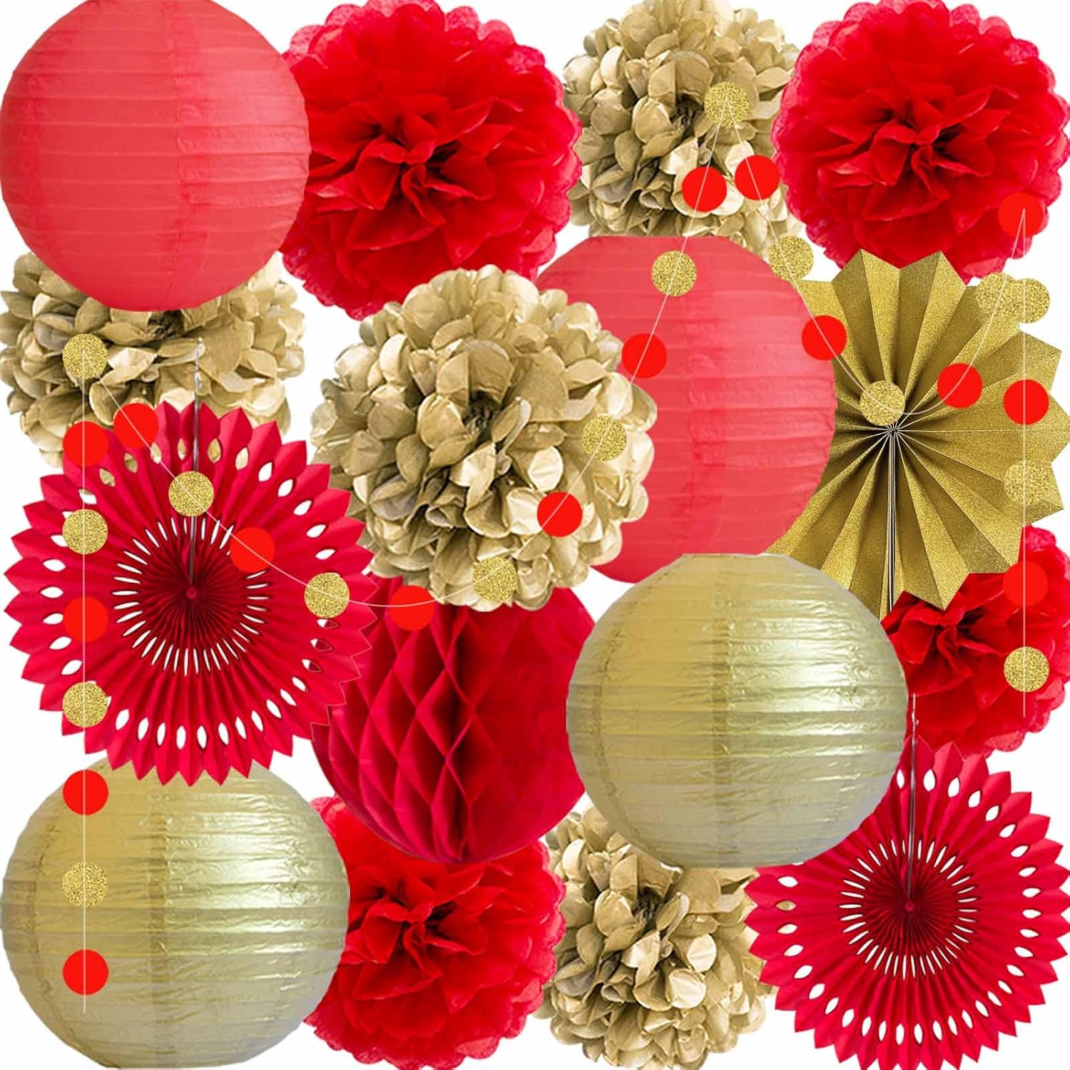 Decoración Floral De Papel - 9 Abanicos Rosas Para Fiestas, Baby Shower, Cumpleaños, Aulas