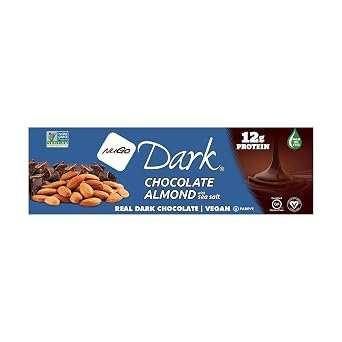 Nugo, Bar Dark Chocolate Almond Sea Salt, 12 Count, 1.76 Ounce