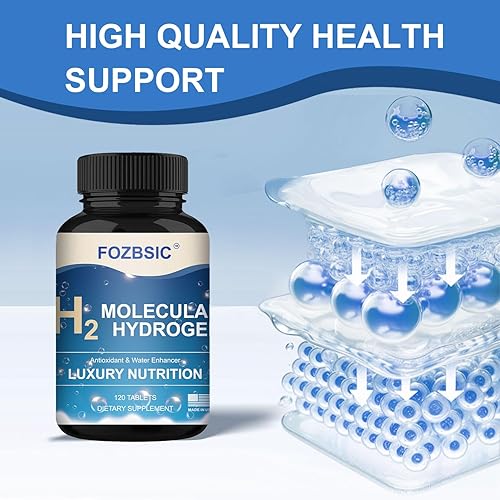 Miniatura 6 de Tabletas de agua de hidrógeno con magnesio  Pestañas moleculares H2 para agua potable, sin OMG, sin gluten y veganas  Apoya la energía  120 unidades