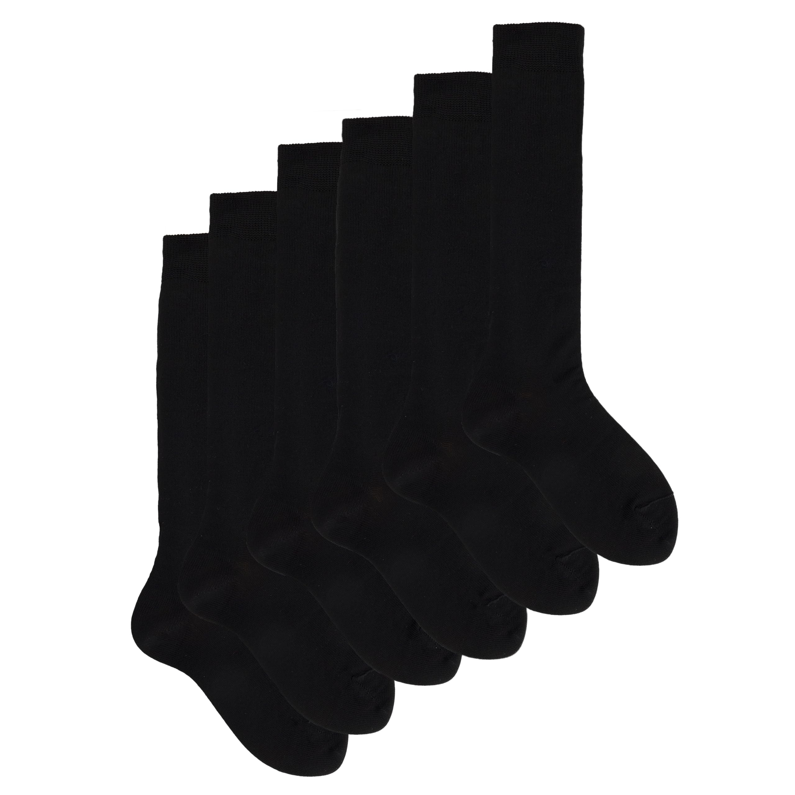 Ciocca - Pack de 3 o 6 Pares Calcetines Largos Niño/a en Algodón Hilo de Escocia - Transpirables y Confortables - Made in Italy