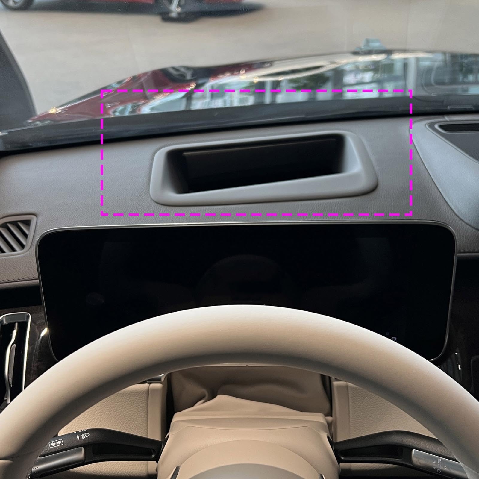 Soporte Móvil Coche para Mercedes-Benz Clase S W223 2021-2024, Soporte para teléfono para Coche Panel de Pantalla de 12.3 Pulgadas Base Fija Soporte para teléfono móvil