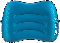 Vista 2 de Almohada de camping Crisonky - Almohada inflable - Almohada de viaje para mochileros y avión, soporte lumbar 2.0, almohada inflable, ultraligera