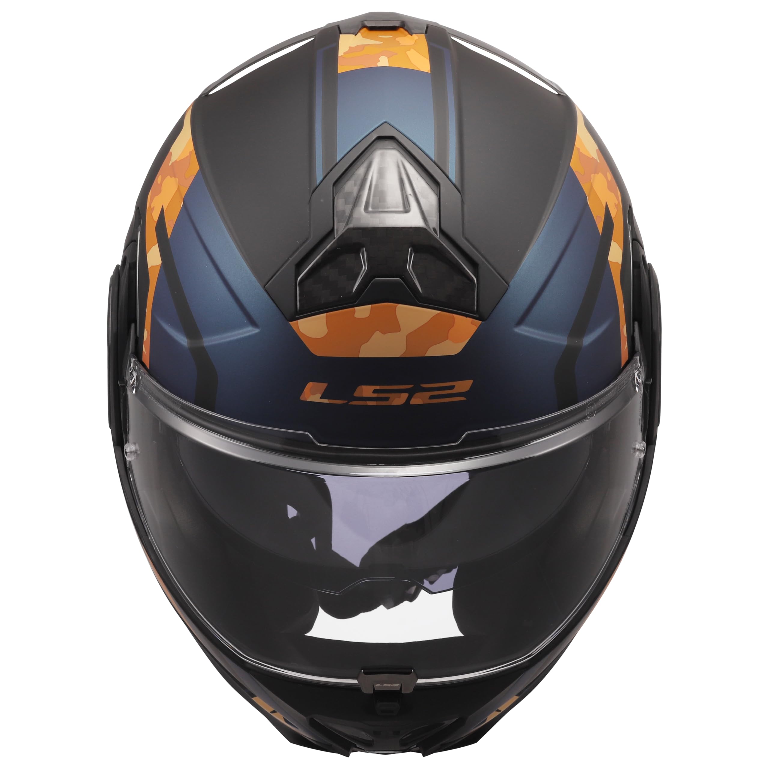 LS2, Casco Moto Modular ADVANT II GLIDE Black Orange, L