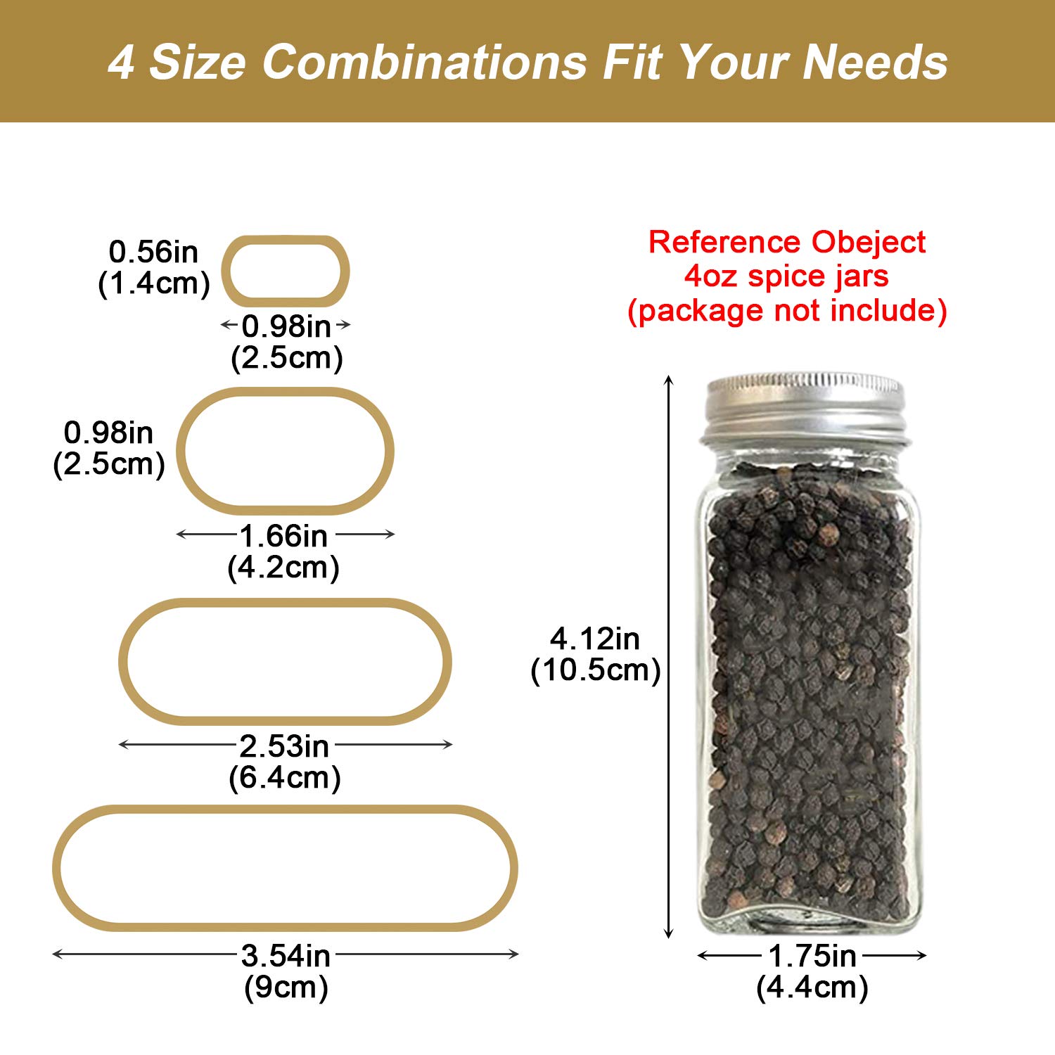 Etichette Autoadesive Trasparenti Con Bordo Dorato - 162 Pezzi Rimovibili, Per Organizzare Cucina E Casa - Foto 8