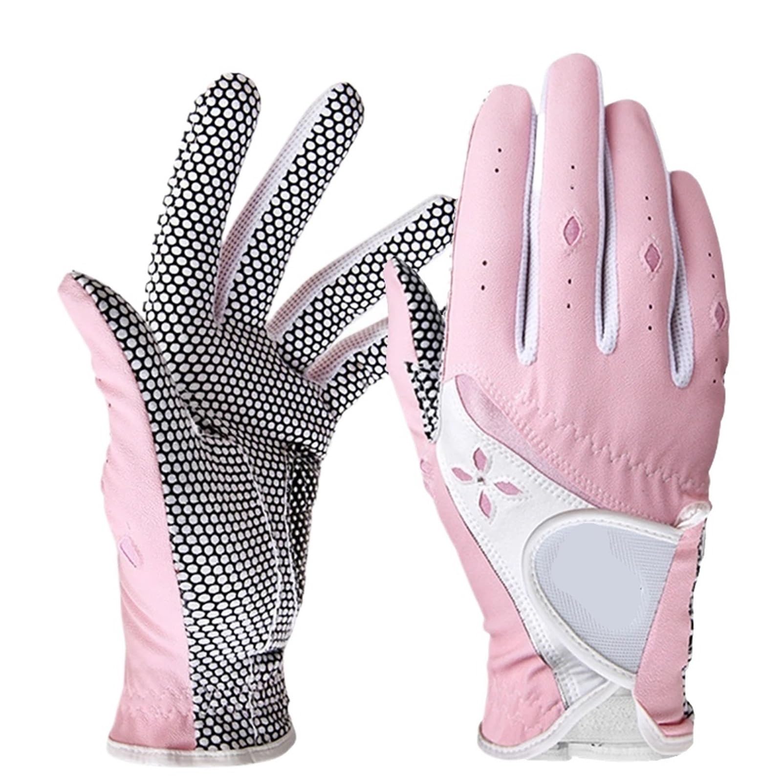 Guanto Da Golf Guanti da golf da donna da 1 paio in morbida pelle PU traspirante con particelle antiscivolo