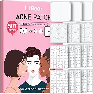 LitBear Parches para espinillas para la cara,...