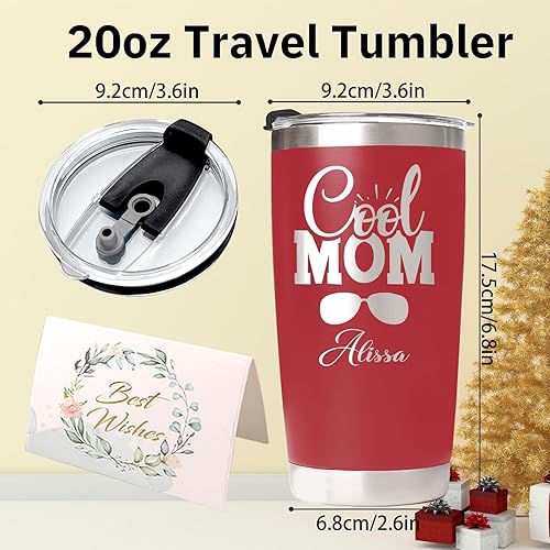 Miniatura 7 de Vaso personalizado con nombre, vaso de viaje personalizado de acero inoxidable de 20 onzas, taza de café de viaje personalizada con tapa, regalos de