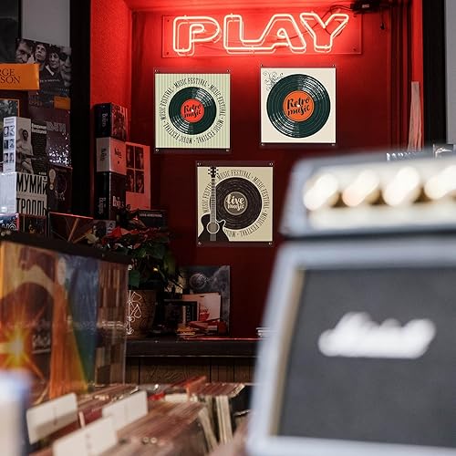 Miniatura 6 de Antilope Marco de vinilo acrílico flotante para álbum de pared, transparente sin marco de 12.5 x 12.5 pulgadas, marco de cubierta de música para