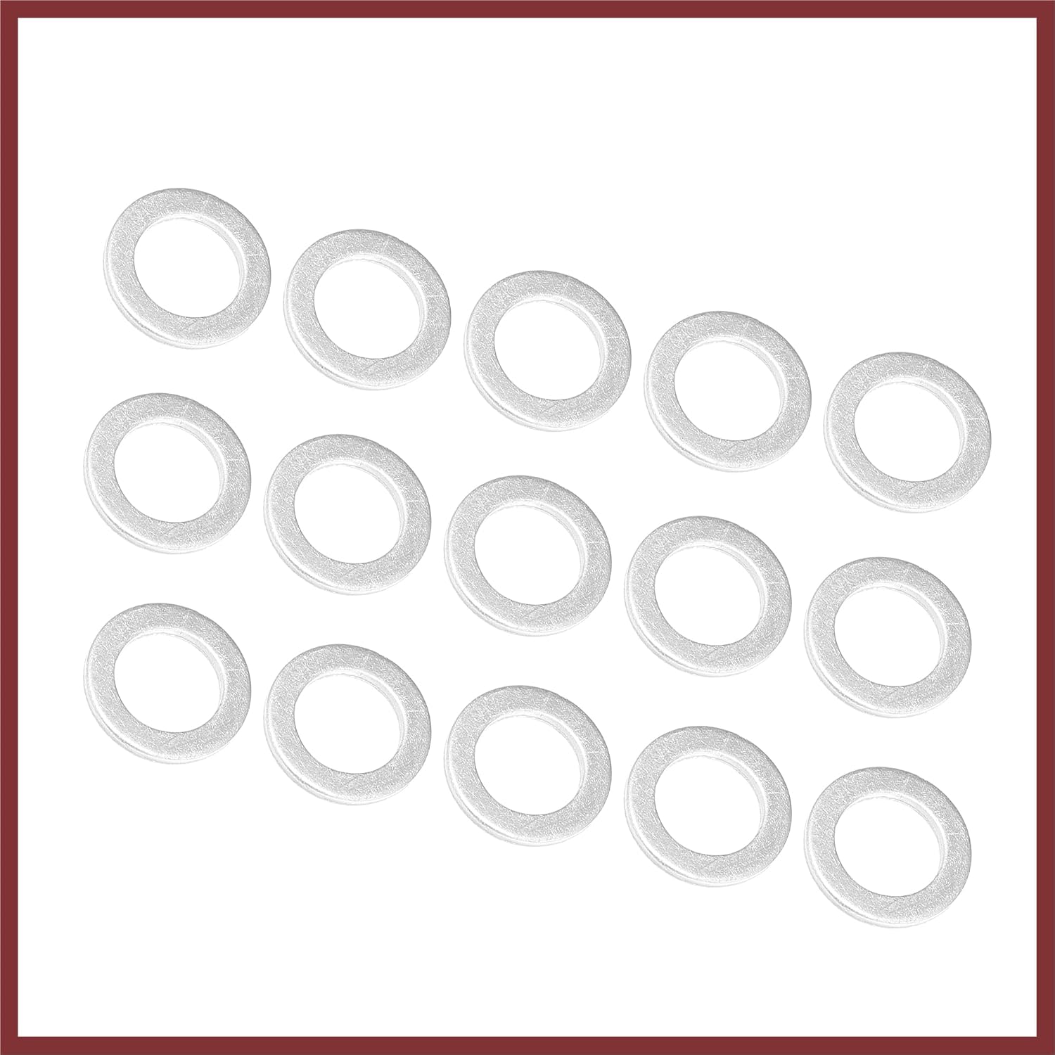 15pcs Oil Drain Plug Washer Gaskets Universal Engine Oil Crush Washers Drain Plug Gaskets 12x20x2mm 0.47''x0.79''x0.08'' Replace Parts
