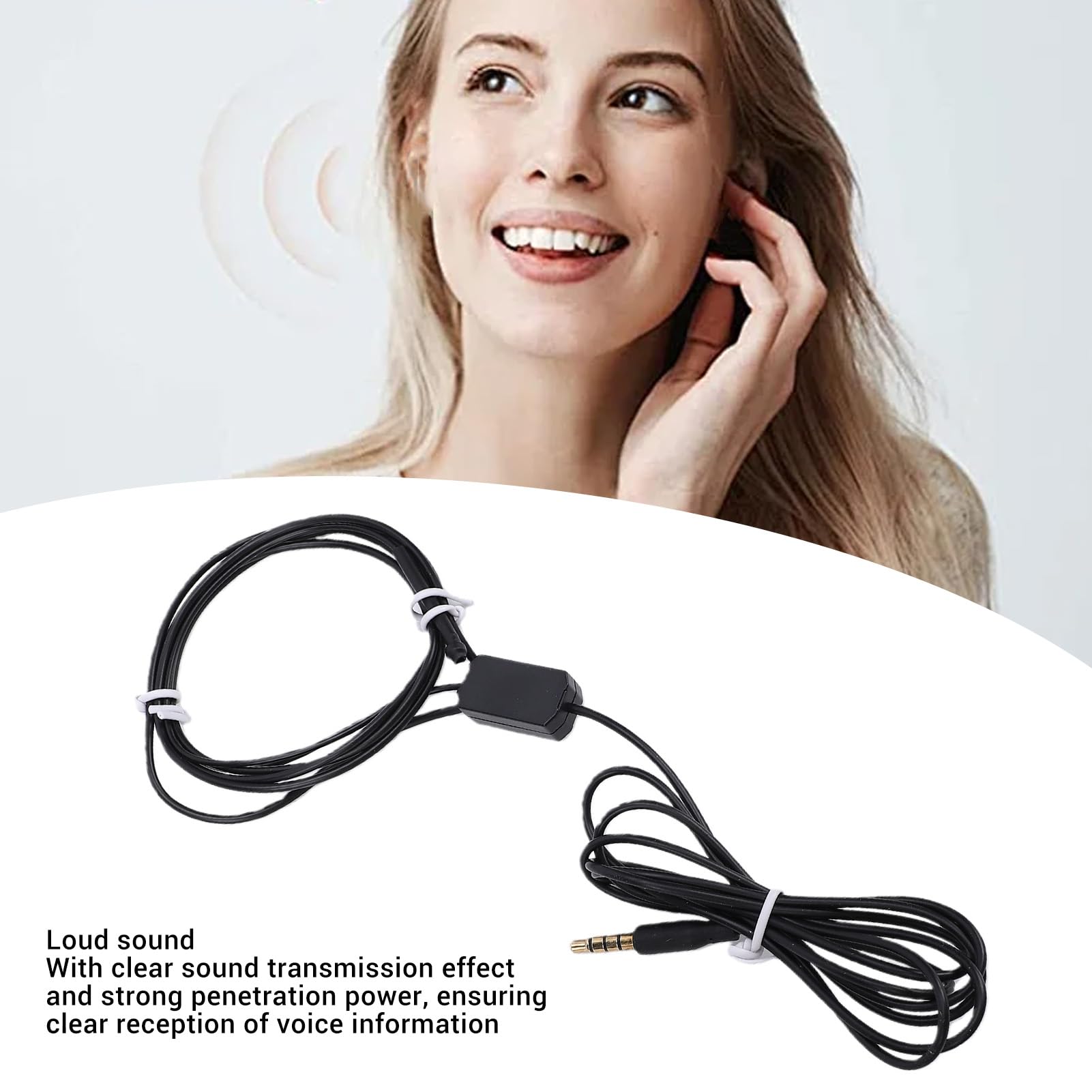 Auricolare Nascosto con Laccio da Collo, Ricevitore Magnetico Suono Chiaro da 110 DB Durata della Batteria di 3-5 Ore con Basso Consumo Energetico per Spettacoli Sul Palco