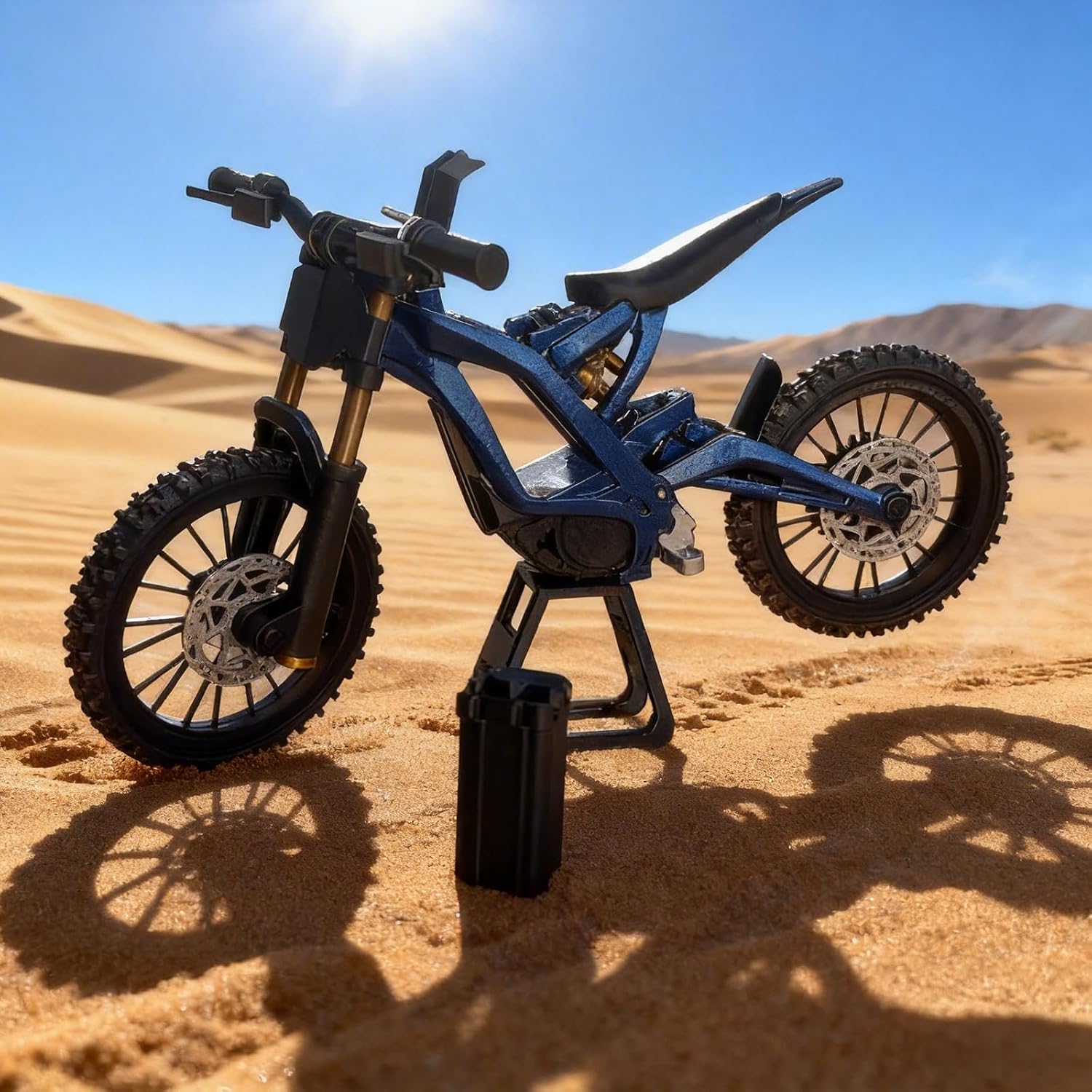 Electric Dirt Bike for Surron Light Bee X, 1:9 Scale Off-Road Motorcycle Miniature, DIY Motorcycle Handcrafted Collectible Gift (Blue)