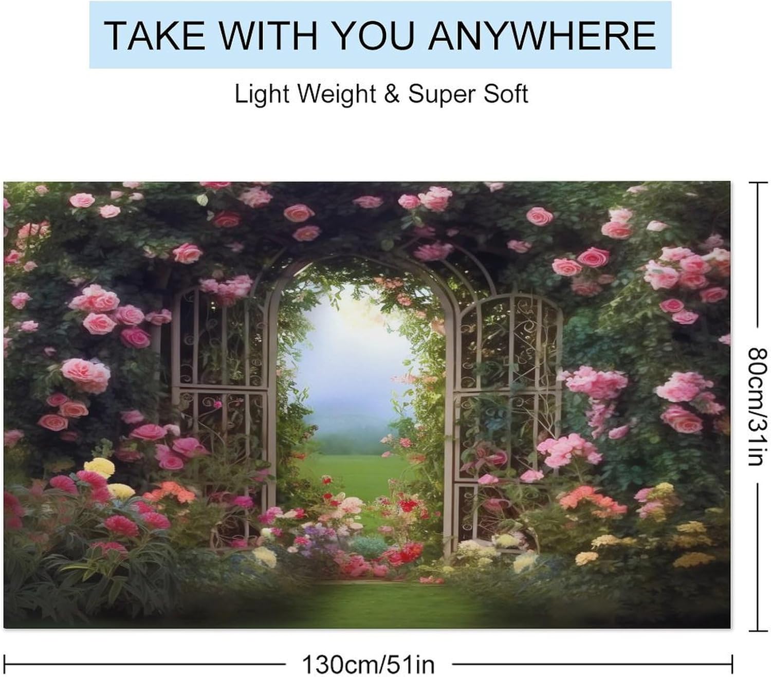 Swimming Towel, Flowery Door Printed Fashion Towel,Portable Towel,Durable Towel