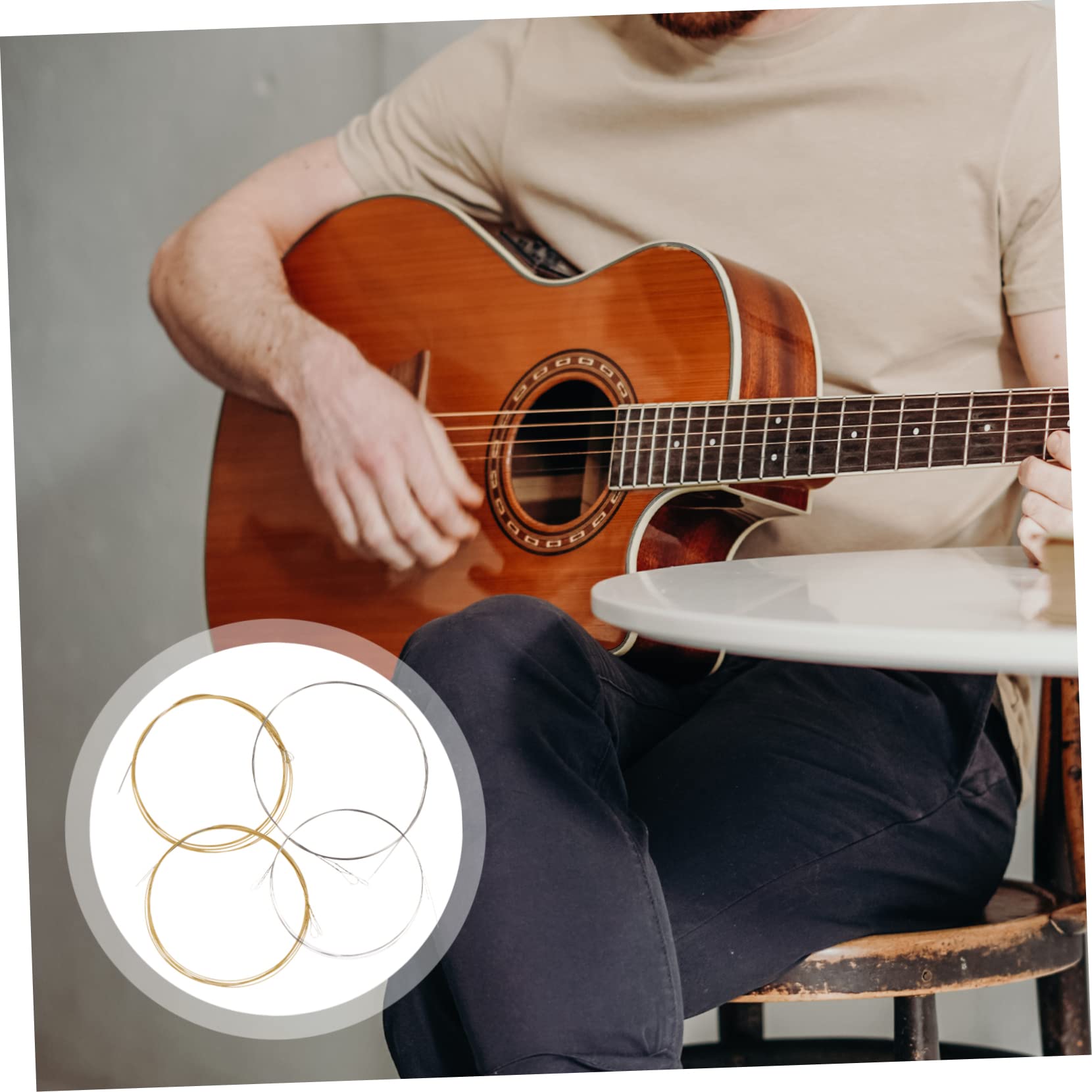 HEMOTON Mandolin Strings 4 Pack Replaceable Strings for Easy Changing Stainless Steel for Instrument Parts