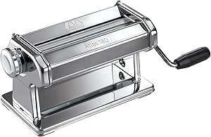 Marcato Made in Italy Atlas 180 Roller Manual Pasta Machine, Chrome Steel