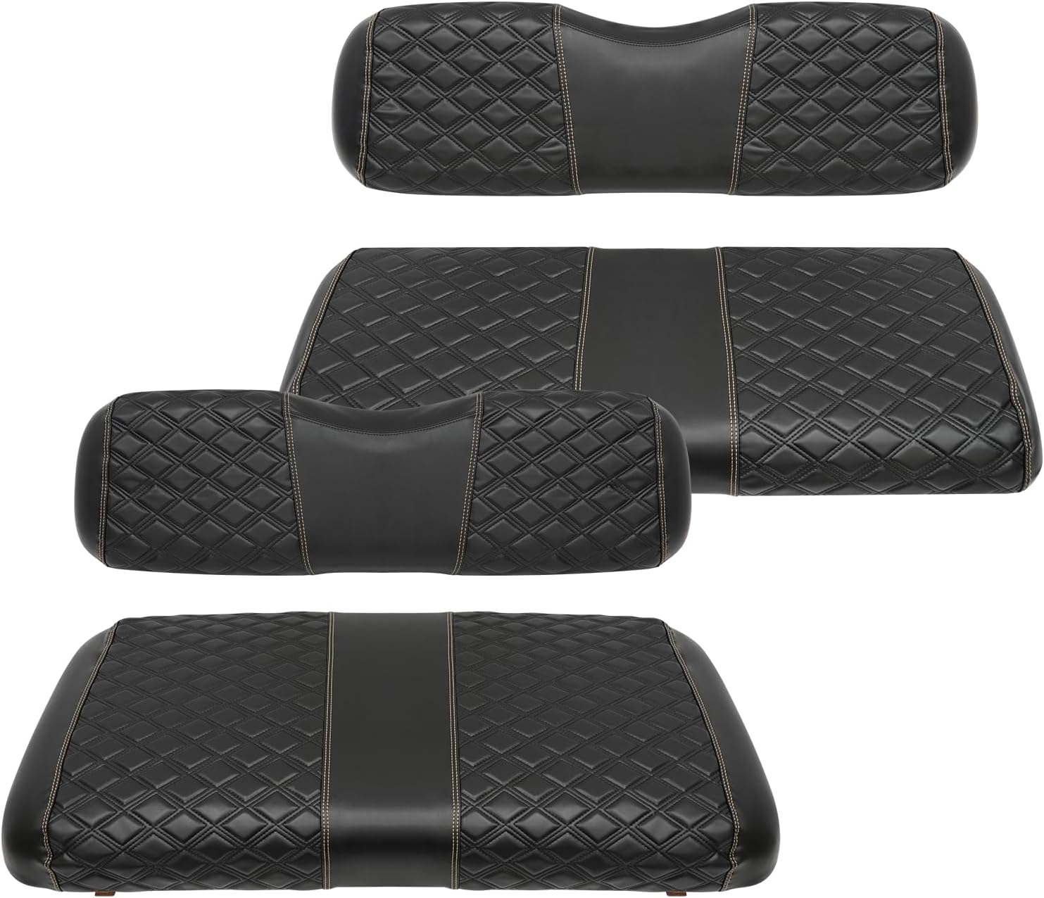 10L0L Golf Cart Seat Covers PVC Leather Front Bench Seat Cover for EZGO RXV OEM