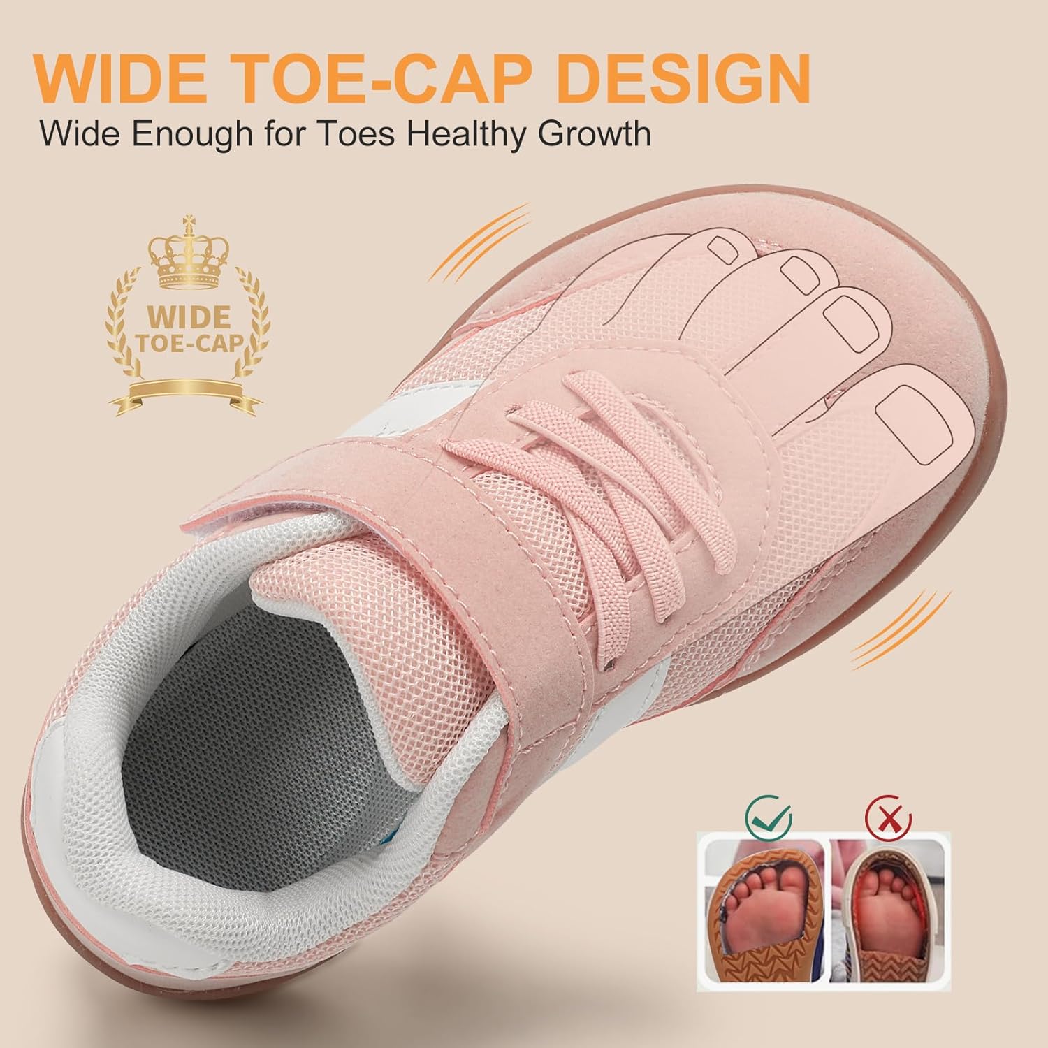 Toddler Shoes Zero Drop Minimalist Sneakers for Toddler/Little Kid Barefoot Slip on Tennis Shoes for Kids Boys Girls - Image 3