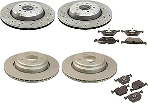 SHW Performance Cross-Drilled Lightweight Left Front Brake Rotors - BMW X5 M 4.4L 15-18