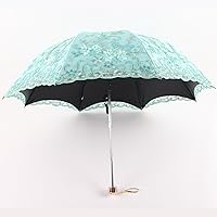 Vista 115 de Honeystore Sombrilla bordada con flor 3D plegable UV con encaje clásico